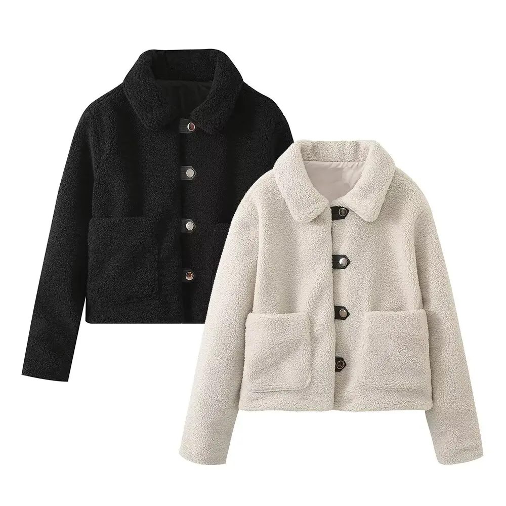 Tangada Women Teddy Oversize Overcoat 2024 Winter Female Warm Elegant Coat Jacket 6H0293