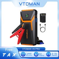 VTOMAN V6 PRO 2000A Car Jump Starter, with LED Light, Fast Charge, for Up 7.0L Gas and 5.0L Diesel Engines, Portable Battery