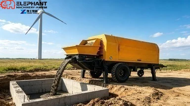 NEW Mini Diesel Concrete PumpTrailer 25m Vertical Reach 60m Horizontal Conveying 8M/H Productivity Short Turning Construction