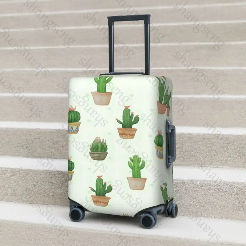 Cactus cartoon plant Thicken Luggage Cover Elasticity Trolley dust cover Suitcase Protection Cover Suitcase Case