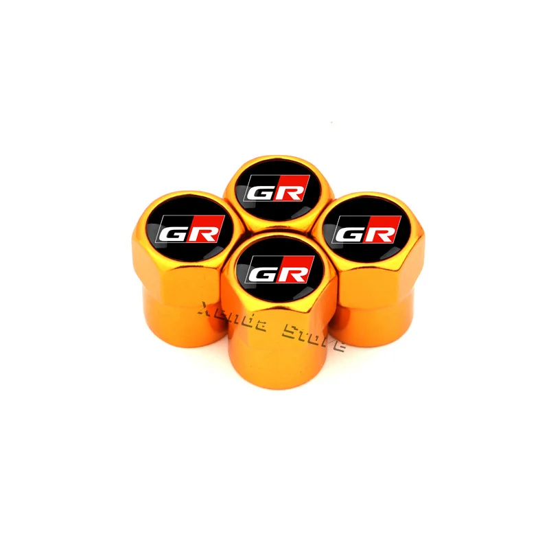 4 Stücke Auto Rad Reifen Ventilschaftkappen Luft Für GR Sport Yaris 86 Corolla Camry Hilux Supra C-HR Highlander RAV4 Reifenzubehör