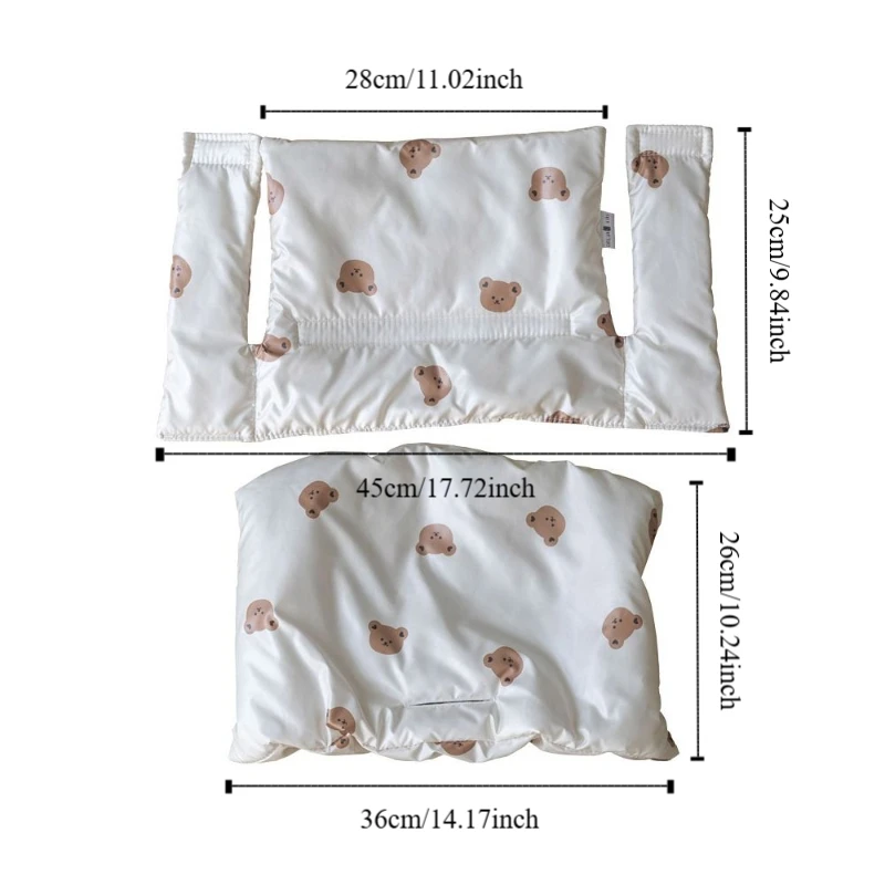 Bantal Kursi Makan Bayi Bantal Kursi Lembut Nyaman Bayi Anti-selip Pola Hewan Lucu Bantalan Pelapis Kursi Aksesori Kursi