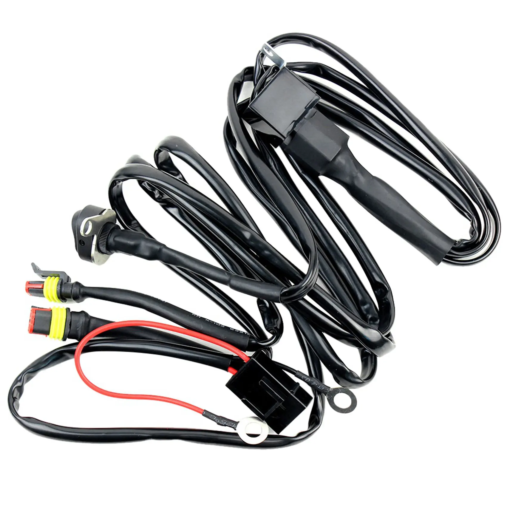 2X Motorcycles LED Fog Light Wiring Harness Wire For BMW R1200GS /ADV F800GS