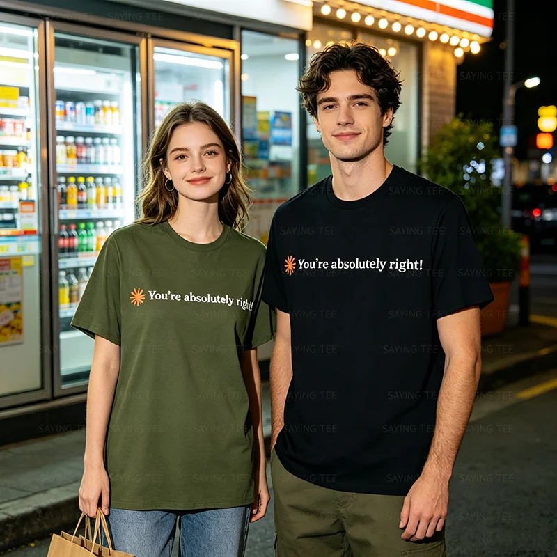 Du hast absolut Recht, Claude Künstliche Intelligenz T-Shirt Y2k Lustig Du hast absolut Recht Persönlichkeits-Sprüher-T-Shirt Neuheit – Detail 3
