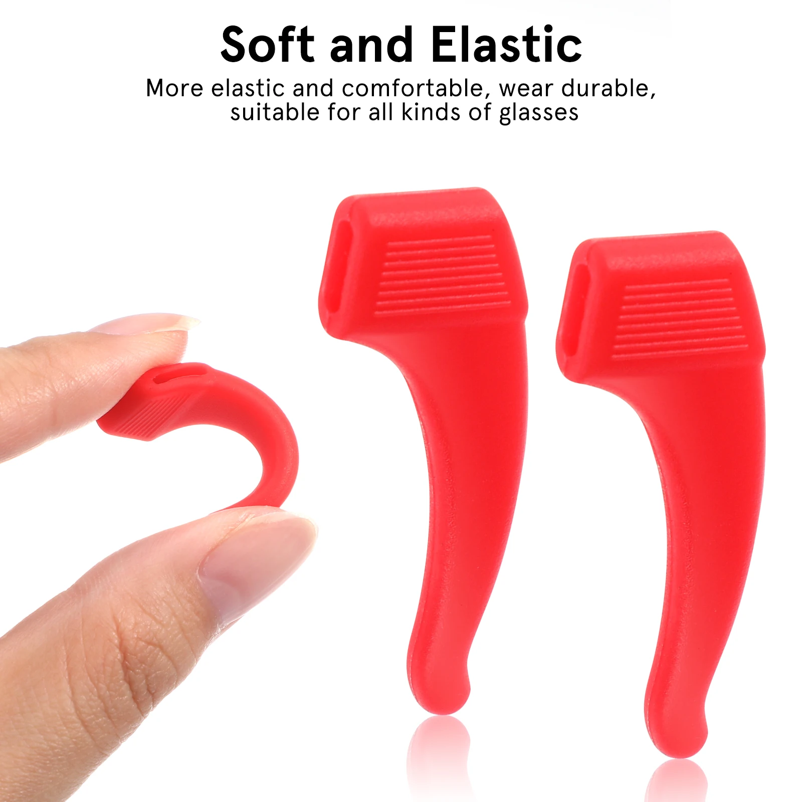 

12 Pair Non Slip Ear Hooks Silicone Eyeglass Anti Slip Holder Tips Temple Comfortable Fashion Outdoor Sports Travel Climbing