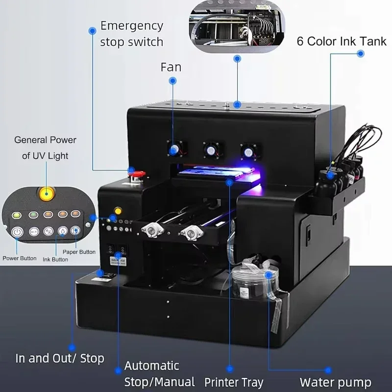 

SIHAO XP600 R330 DTF Heat Transfer Printer A4/A3 Size UV LED Printer for Custom T-Shirt Shoe Hat Bottle Phone Case DIY Printing
