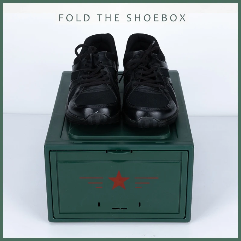 

New Military Green Uniform Interior Shoebox Plastic Storage Box Army Unit School Standardized Storage Shoebox