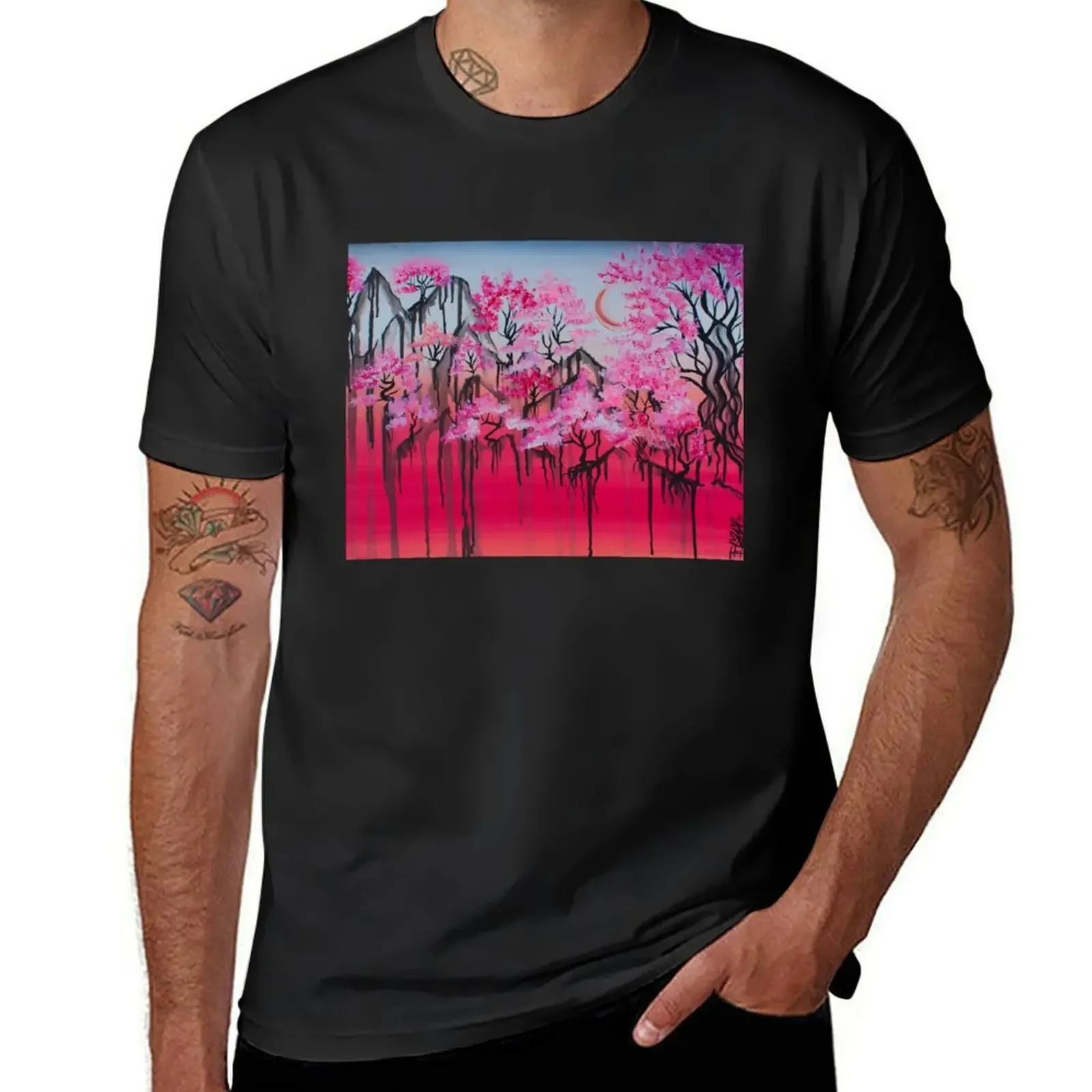 Flower Blossoms in Warm Spring -YLM_arts T-Shirt cute clothes oversizeds anime clothes mens t shirts