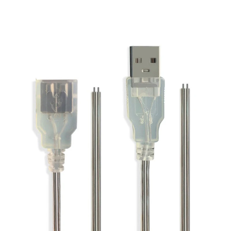 USB Power Supply Cable 2/4 Pin USB 2.0 Type A Male Female Plug Wire Connector DIY Charging Extension Cord  R23
