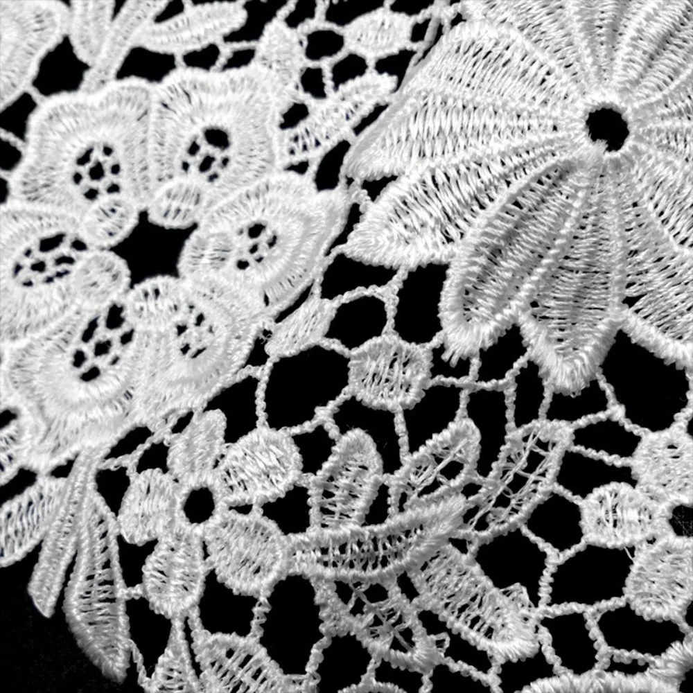 5PCS Multicolor Embroidered Collar Fashion Hollow Out Pattern Hollow Out Lace Collar Polyester Chic Flower Collar