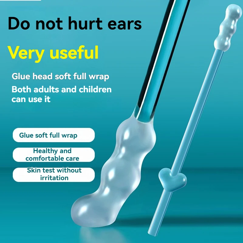 24Pcs/Box Silicone Ear Wax Remover Disposable Adhesive Ear Picks Sticky Earpicks S/L Reusable Ear Cleaner for Kids & Adults