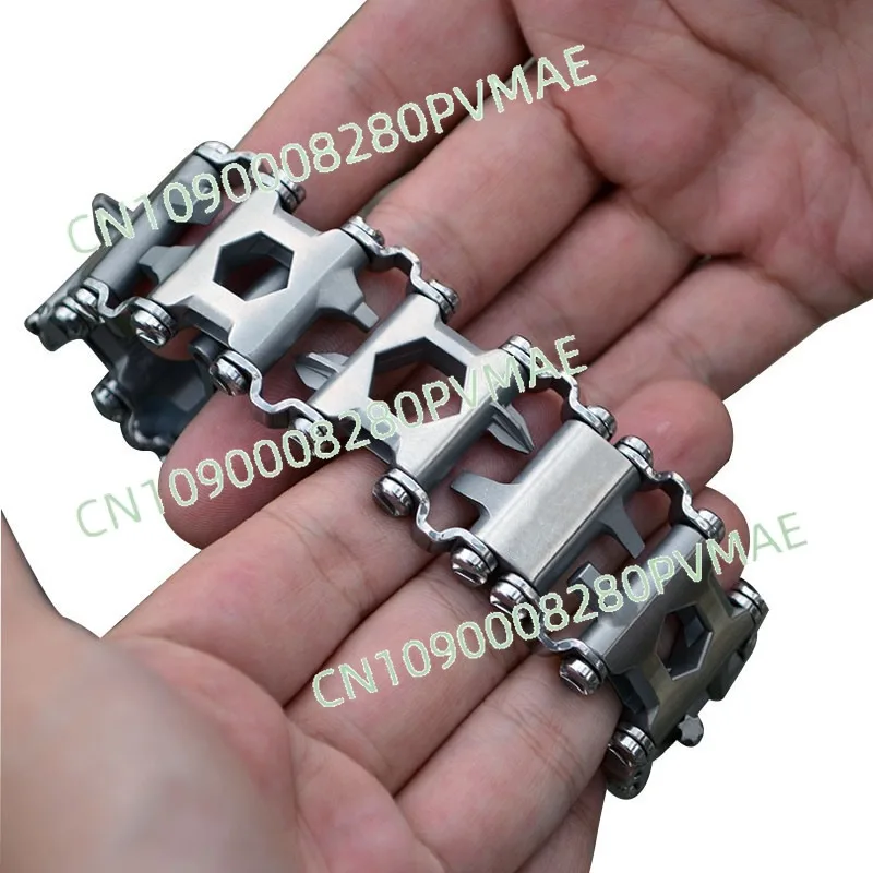 

29 in 1 Multifunctional Survival Bracelet - Stainless Steel Outdoor Hiking Camping Tool