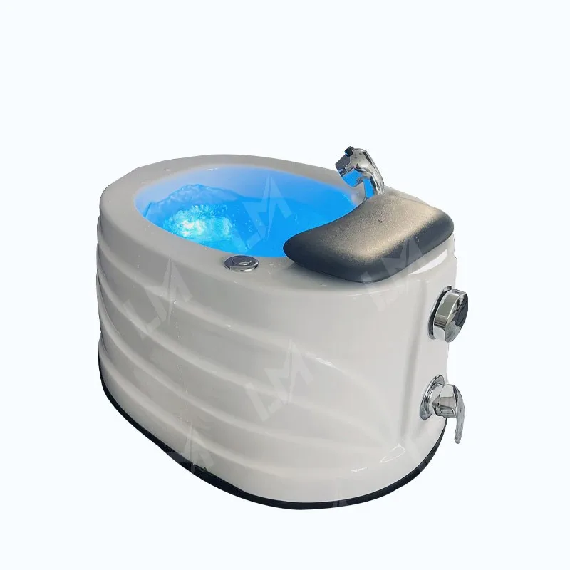 

Acrylic Wash Basin Portable Massage Detox Pedicure Basin with Foot Pad Massage Foot Bath