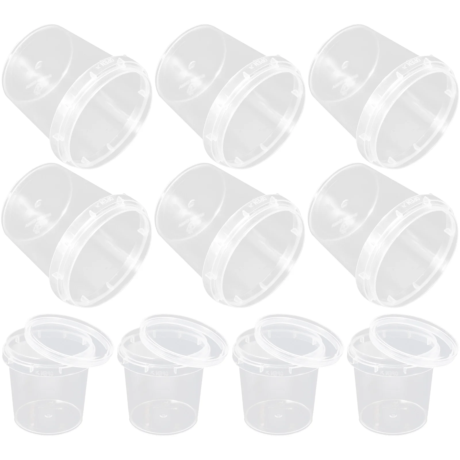 18 Pcs Storage Bucket Clear with Lid Bins Lids Stackable Containers for Food Mini Toys Keg