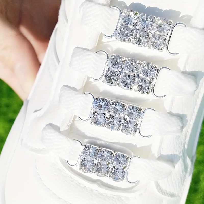 4pcs Super Shiny Stylish Women's Rhinestone Accessories, Decorative Buckle for Shoes and Boots,Elegant Alloy Shoe Ornaments