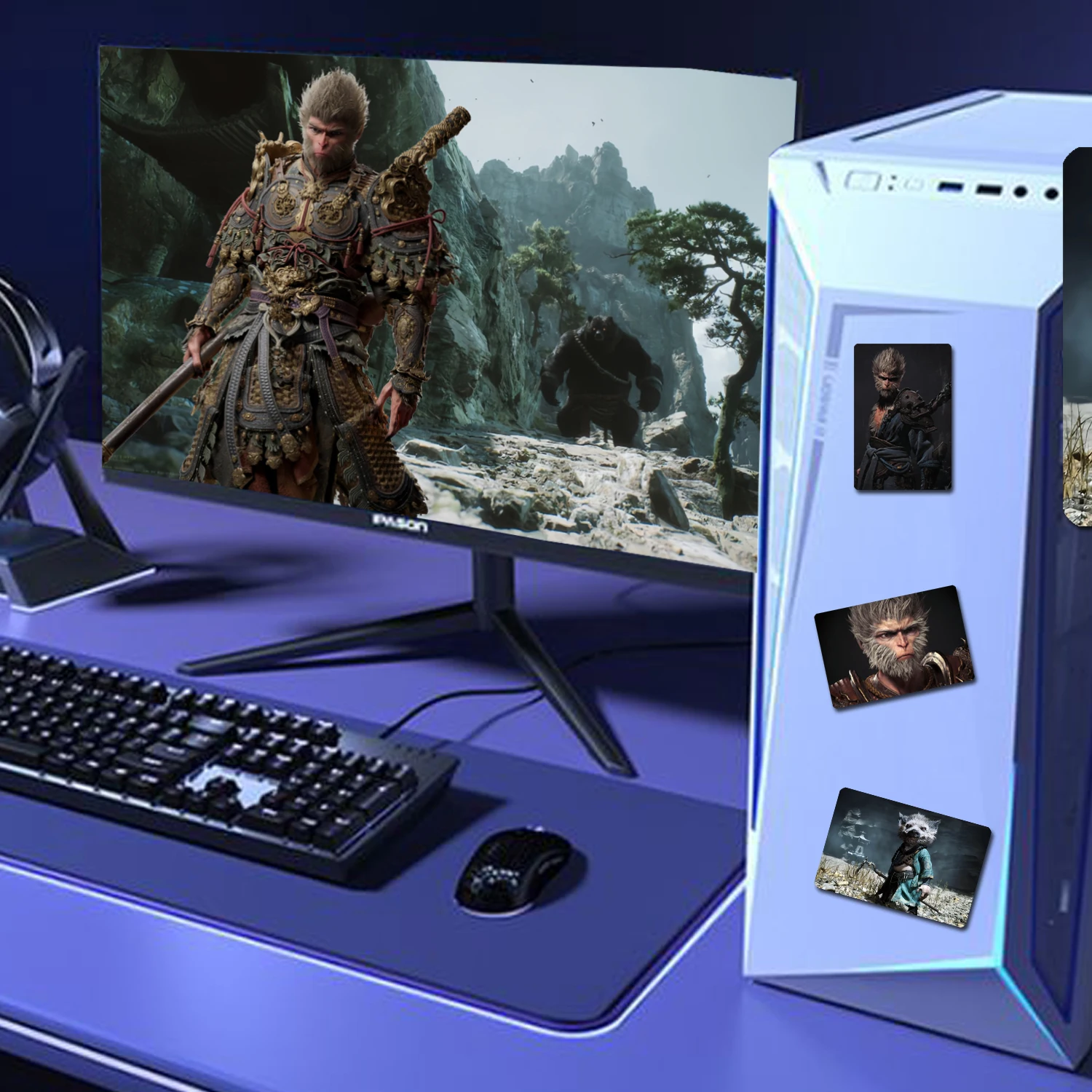 3PCS Wukong Refrigerator Magnet,Magnetic Display Stickers For Versatile Decoration for Car,   Fridge, Metal Door,and Computer