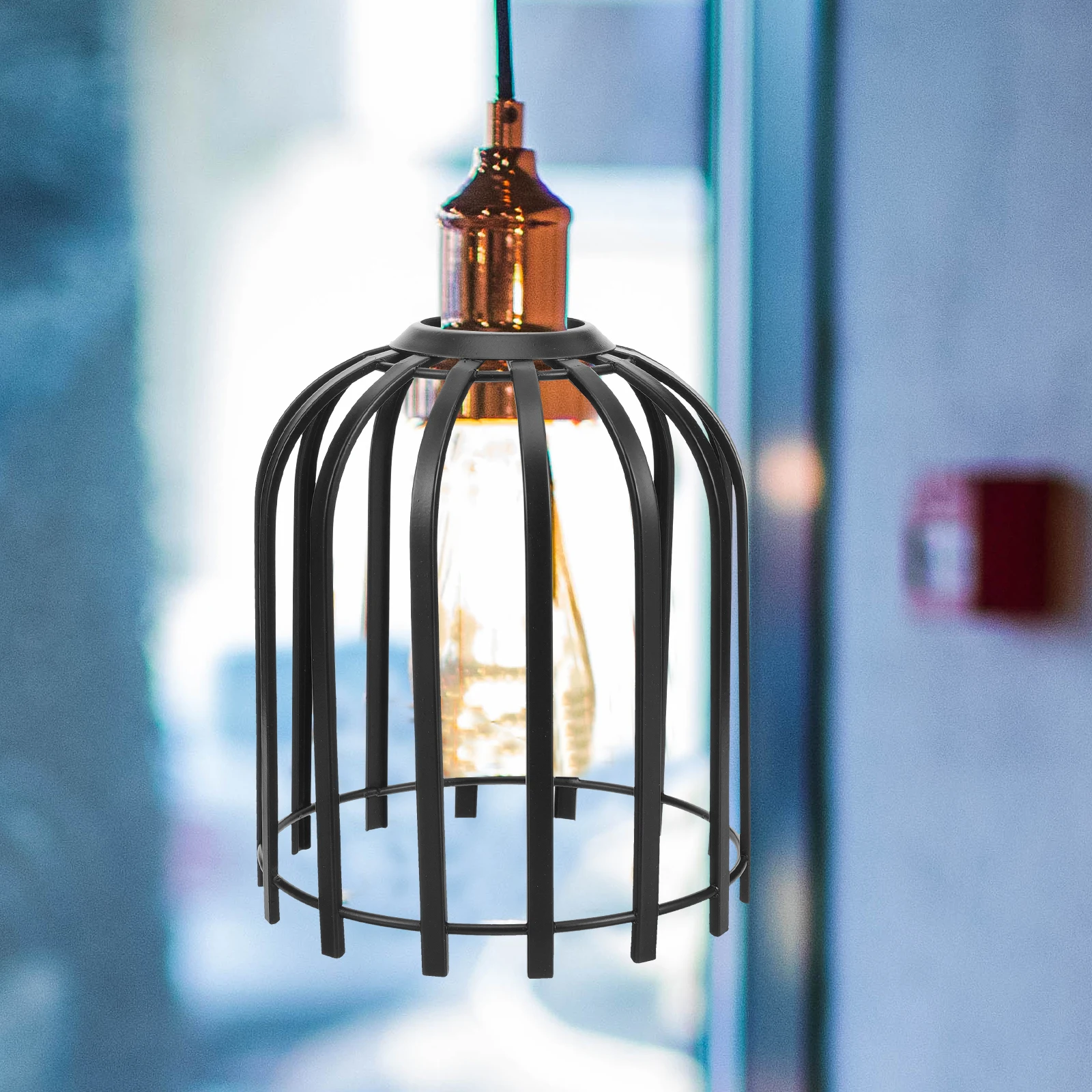 

Iron Wire Hollow Out Lamp Shade Geometric Modern Metal Lampshade Decorative Light Cover for Living Room Study Table Lampshade