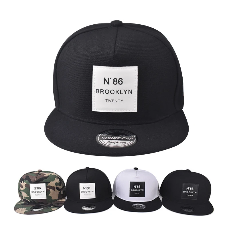 

Hip-hop cap Flat hat N.86 BROOKLYN Embroidery pattern Fashion Flat brim hat Sport cap Hip Hop Fitted Cap Youth tide cap