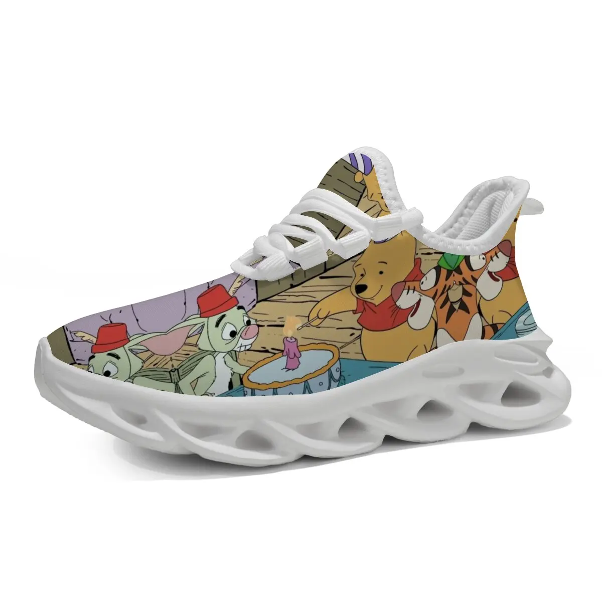 

Parent-child Children's Casual Sneakers Winnie The Pooh and Friends Printed Kids Running Shoes Cartoon Floral Sports Sneakers