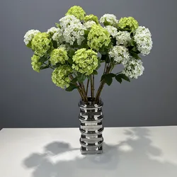 66CM3 Snowball Artificial Flower Home Decoration Living Room Display Artificial Flower Wedding Props Wooden Embroidery Ball