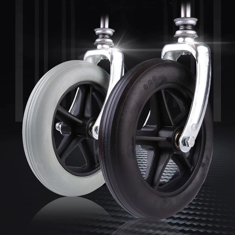 

1/2pcs 6/7/8 Inch Wheel Replacement for Wheelchairs Rollator Walkers Wheel chair Rubber Wheels Castor Solid Replacement