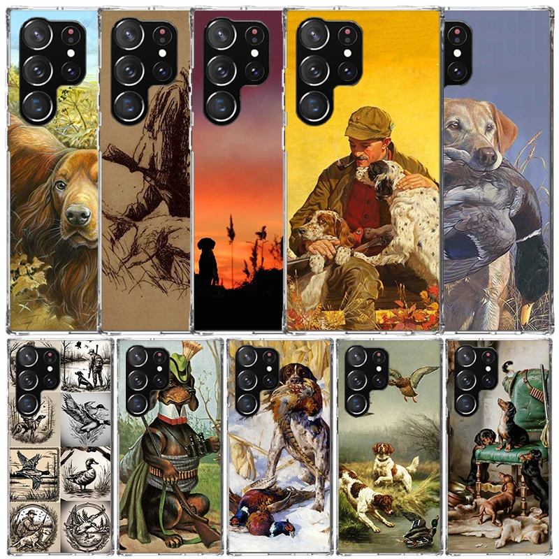 Hunter Dog Hunting Soft Cover for Samsung Galaxy S25 Edge S26 S24 S23 Ultra Phone Case S22 S21 Plus S20 FE Print Pattern Shell G