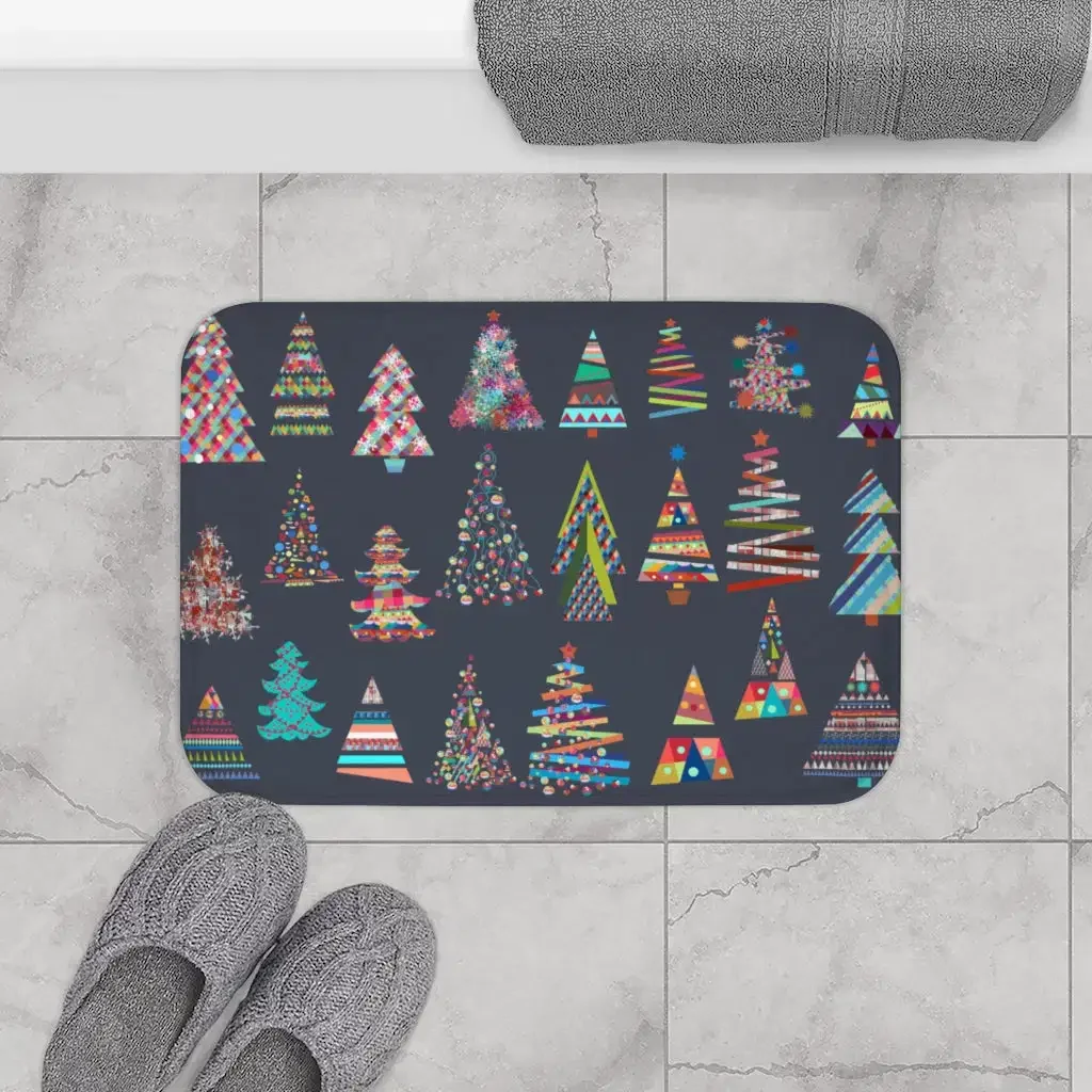 

Festive Christmas Tree's Bath Mat Home Accents