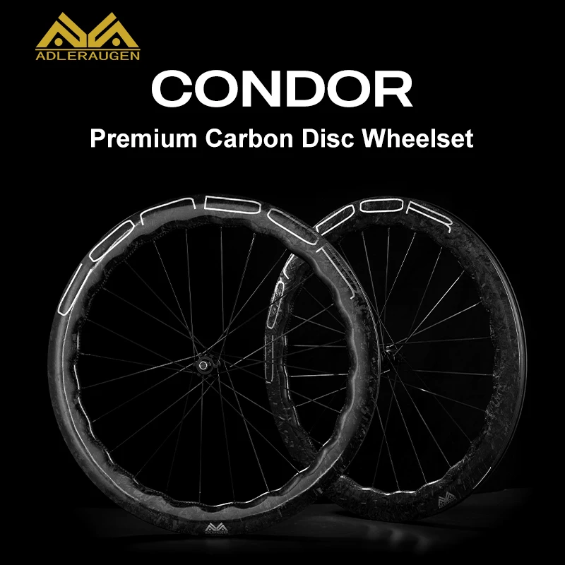 

ADLERAUGEN 700c Road Wheel Carbon Wheelset Wave Ultralight Disc Brake SAPIM Spoke Ceramic Bearing Center Lock Clincher40 50 60mm