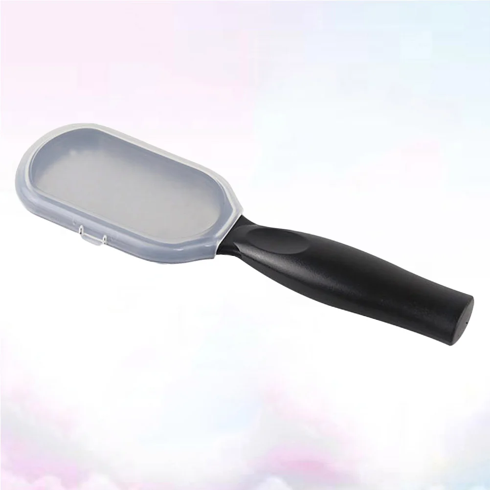 

Stainless Steel Foot File With Plastic Handle Black Pedicure Tool For Dead Skin Callus Removal Exfoliating Scrub Nail Care