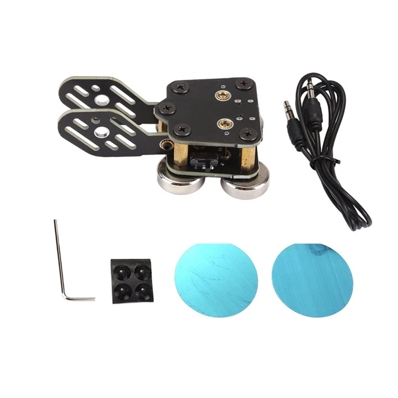 HGHO Strong Magnetic Base CW Key Double Paddle Morse Code Key, Quick Response 3.5Mm Jack Type-C For Smartphone