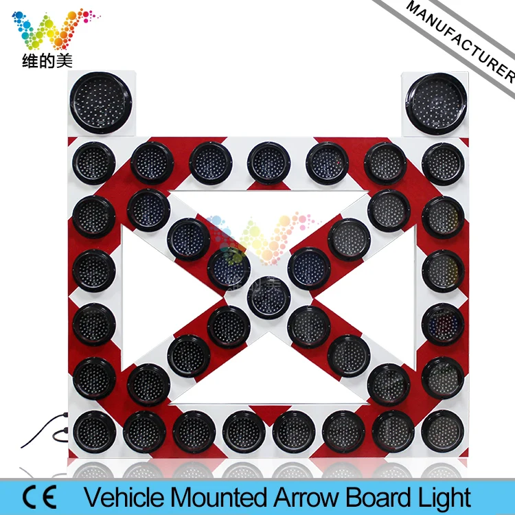 Custom Road LED Traffic Arrow Sign Board Moving Warning Flashing Trailer