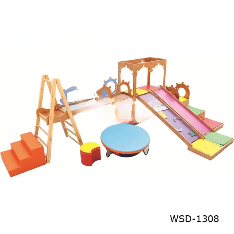 Wooden Sensory Integration Equipment and Wooden Indoor Playground 3-12-years-old Kid Indoor Play