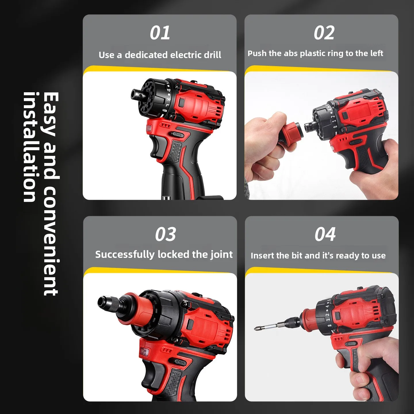 Hex Shank Keyless Drill Chuck Quick Change Adapter Converter for Electric Power Drill Impact Driver Brushless Tool Accessories