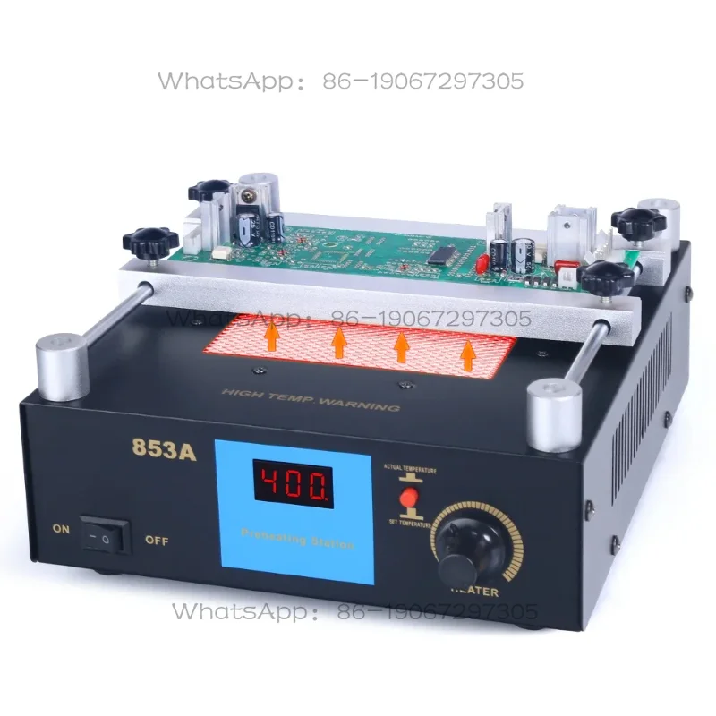 

853A Preheat Station PCB Preheater Digital Control Heating Plate High Power Desoldering