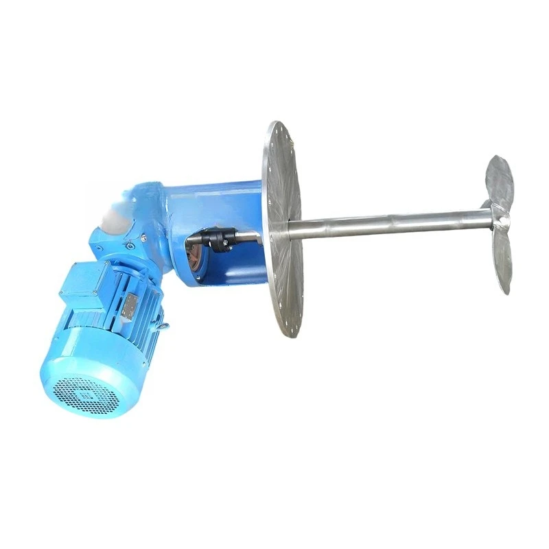 

Side entry mixer, limestone slurry chemical waste mixer