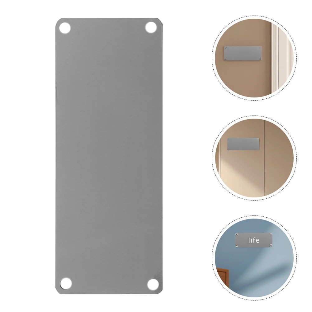 

10 Pcs Stainless Steel Signage Blank Metal Tags Engraving Blanks Stamping Black Square Signs Door Supply Metal Name Plate