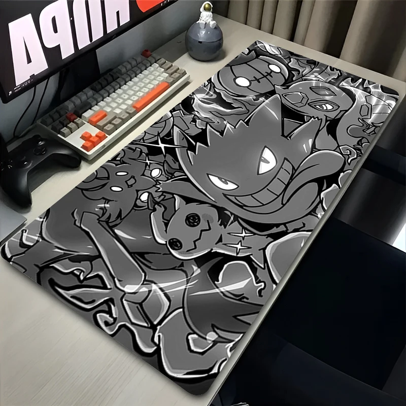 Big Mouse Pad Anime Gamer Popular Pokemon Extended Mouse Pad with Locking Edge Gamer Rubber Gaming Black Mousepad For Best Gift
