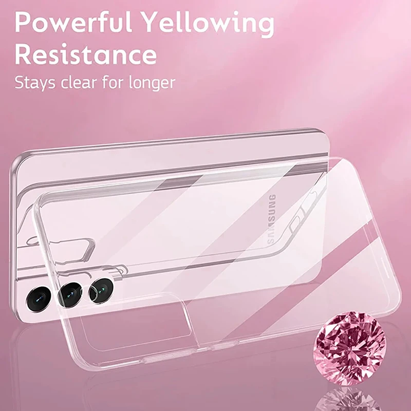 Clear Silicone Soft TPU Case For Samsung Galaxy S23 S21 S20 FE S22 S24 Plus S9 S10 Lite Ultra Thin Transparent Case Bumper Coque