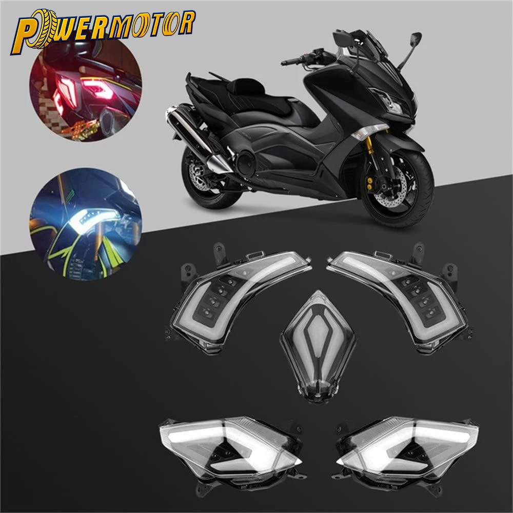 

Motorcycle Body Turn Signals Kit For Yamaha TMAX530 TMAX 530 2012-2016 Front Rear Signal Indicator Lights Taillight Brake Lamp