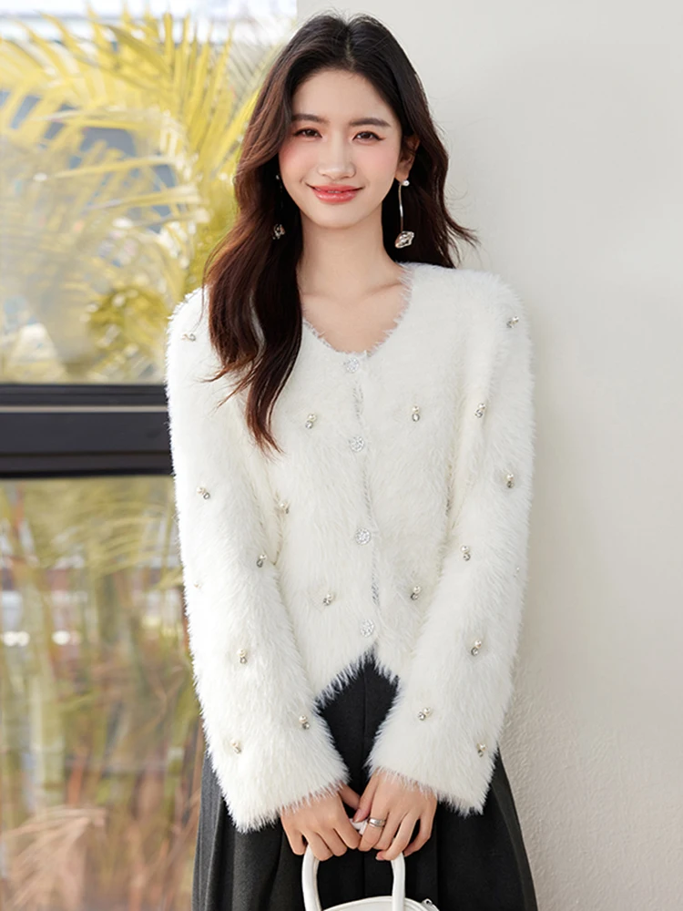  ort Plu Jaet Women's Winter Warm Furry Outerwear Stand Fit Commute Sle Button up Long Sve  Color