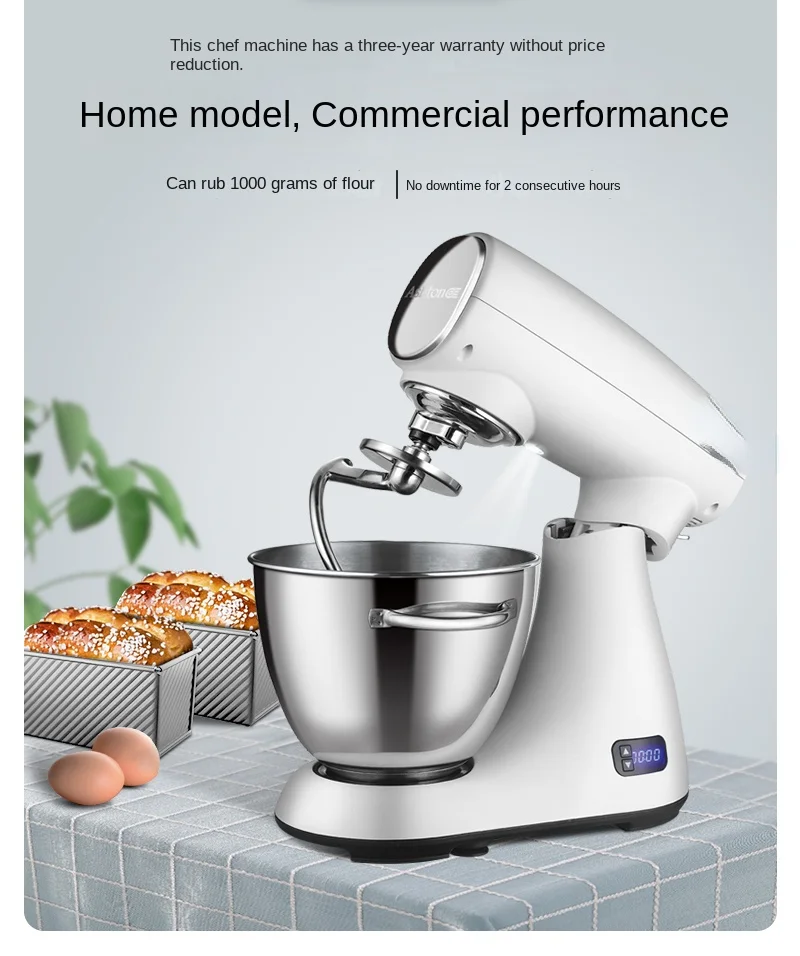 

Household Flour-Mixing Machine Multi-Function Stirring Dough Mixer Egg Beating Whipping Cream Machine