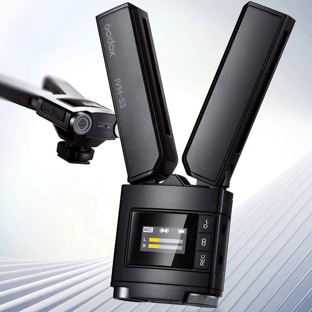 ميكروفون Cardioid من نوع Godox Machine-Top Godox ، بطارية ليثيوم مدمجة ، هواتف DSLR ، العيش في الهواء الطلق ، من نوع Godox