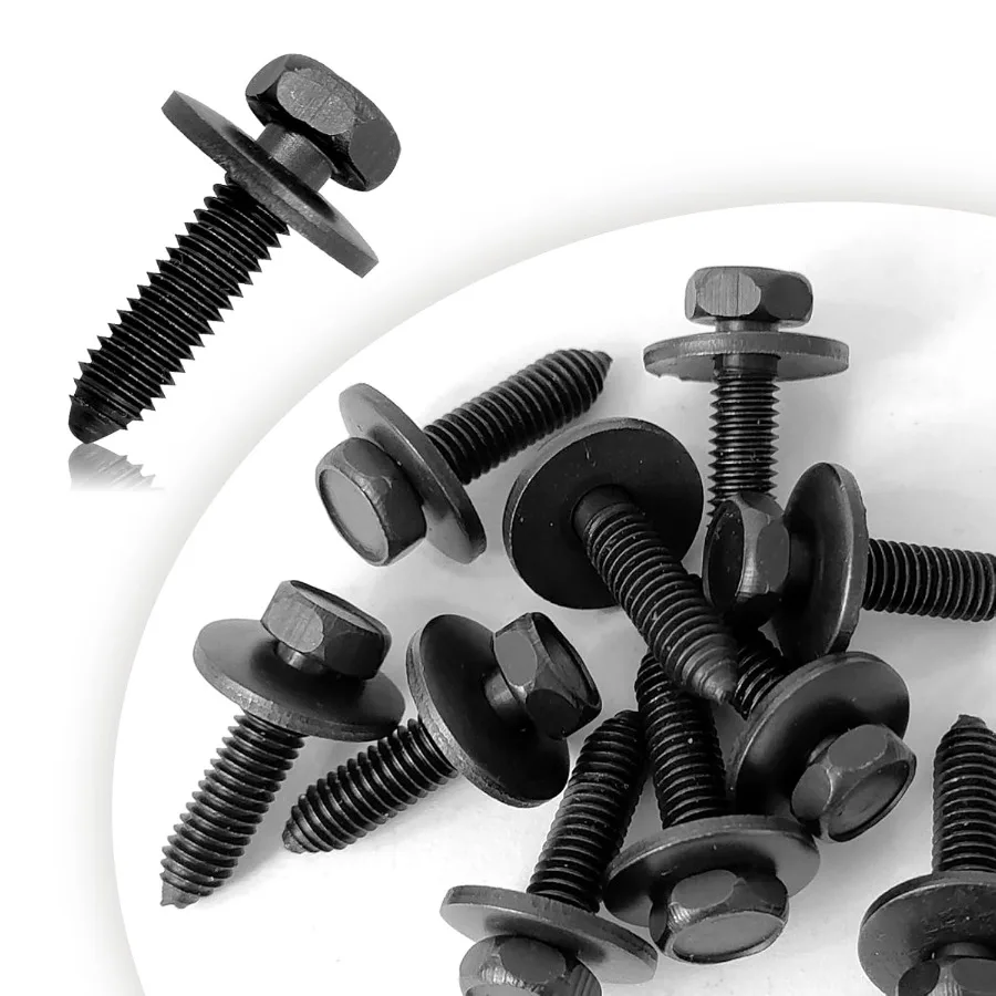 10 Uds M6 1,0X25mm pernos hexagonales métricos tornillos de cuerpo Compatible con GMC Buick Chevrolet Cadillac 11503834 20351035