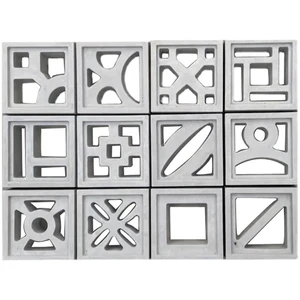 Plastic brick plastic mold, decorative cement, antiquity, window, flower, fence, garden, background of the grid, wall, 20*20*6cm 10 Main Sales Mold for Concrete - №6