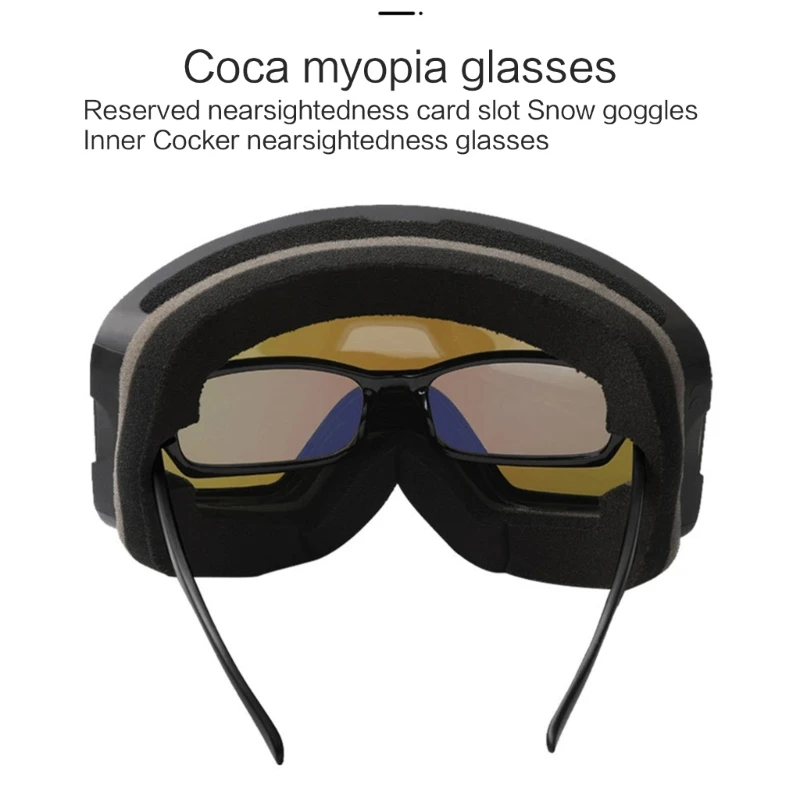 Snowboardbrille, UV-Schutz, doppellagige Skibrille, Antibeschlag-Skibrille, Windschutz, Schneebrille für Unisex