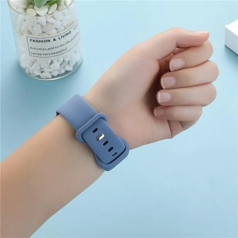 Silicone Band For Apple Watch Strap 44mm 45mm 41mm 40mm 49mm 42mm 38mm 45 44 MM Bracelet iWatch Series Ultra 2 SE 9 8 7 6 5 4 3