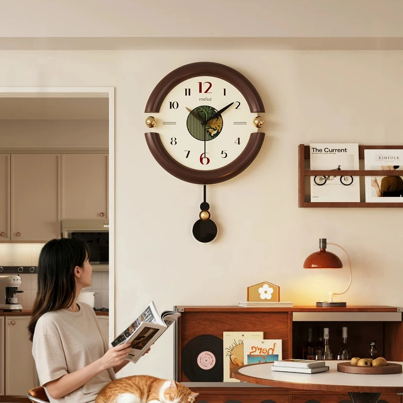 Minimalist Aesthetic Wall Watch Vintage Luxury Living Room Modern Clock Wall Nordic Fashion Horloge Murale Ornaments Home Decor