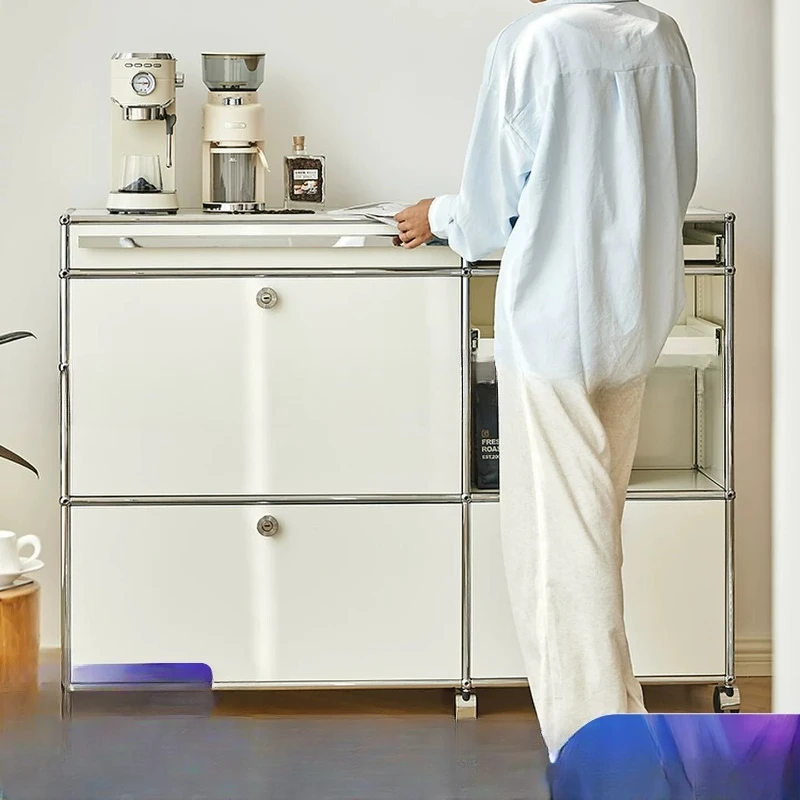 

Medieval Modular Coffee Cabinet, Stainless Steel Locker