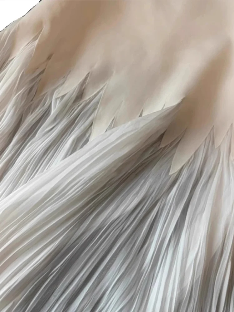 E Falda Midi de Encaje Blanco Estilo Sirena, Primavera Verano, Cintura Alta, Línea A, Pada, Moda Coreana para Mujer