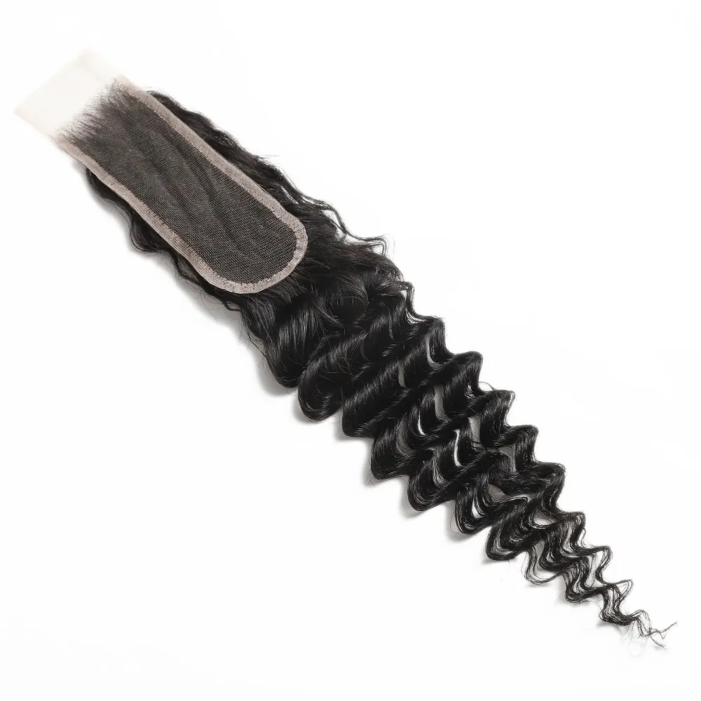 12-22 インチ人毛ディープウェーブ 2x6 レース閉鎖透明スイスレース事前摘み取り 150% 密度フルエンドナチュラルカラー